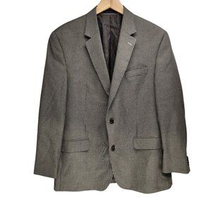 Michael Michael‎ Kors Mens Houndstooth Blazer Jacket 44R Rayon/Polyester